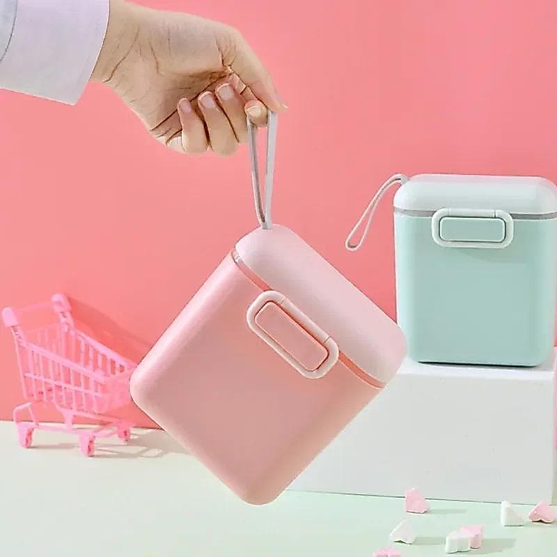Caixa Portátil para Armazenamento de Leite em Pó para Bebês, Essencial para Cereais, Leite em Pó Infantil e Lanches