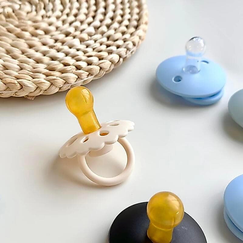 Chupeta de látex reciclado para bebês, feita de material macio, adequada para recém-nascidos, para bebês de 0 a 12 meses
