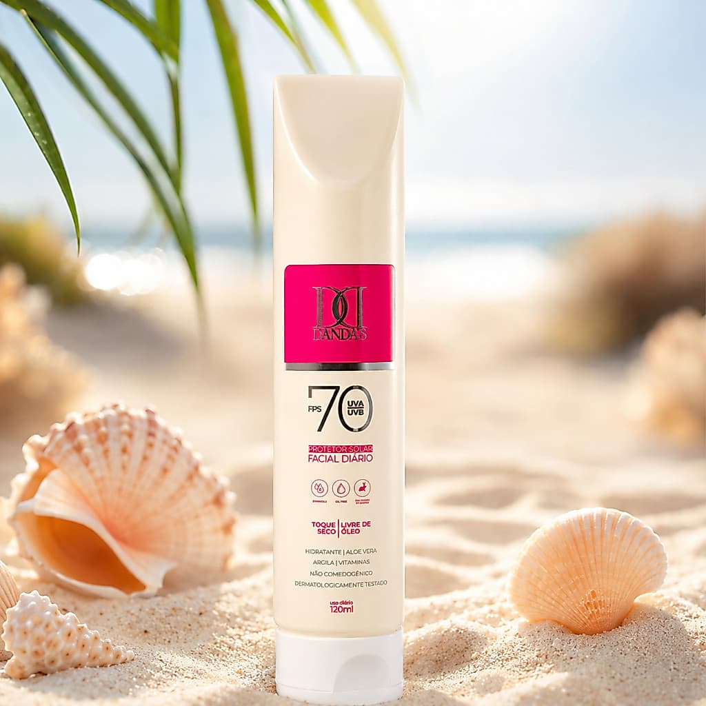 Protetor Solar Facial Antissinais Diário Dandas FPS 70 – 120 ml