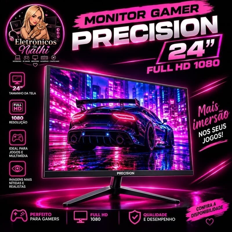 Monitor Gamer Precision 24” polegadas Full Hd