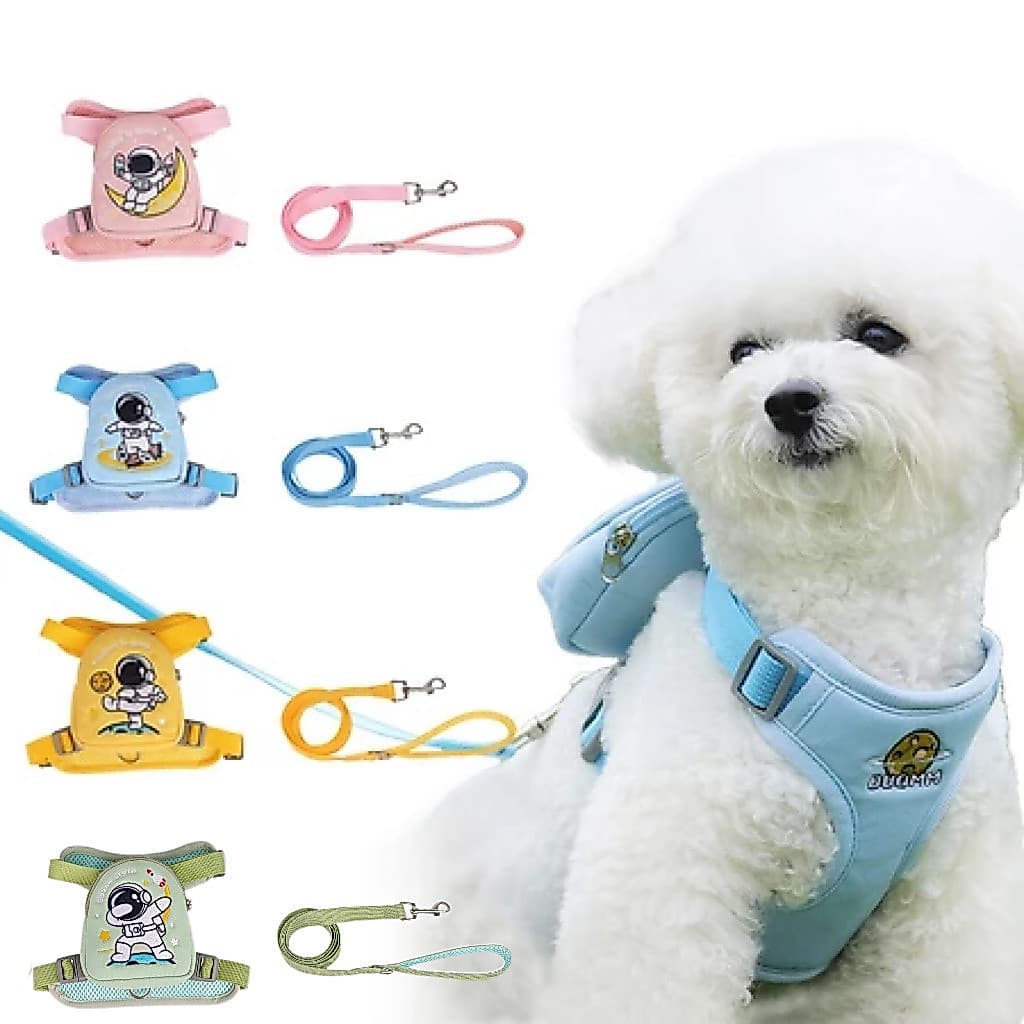 Peitoral Coleira Com Guia e Bolsa Removível Para Cachorro Pet Cães Pequenos E Médios Gato De Viagem Moby-Techo Pro