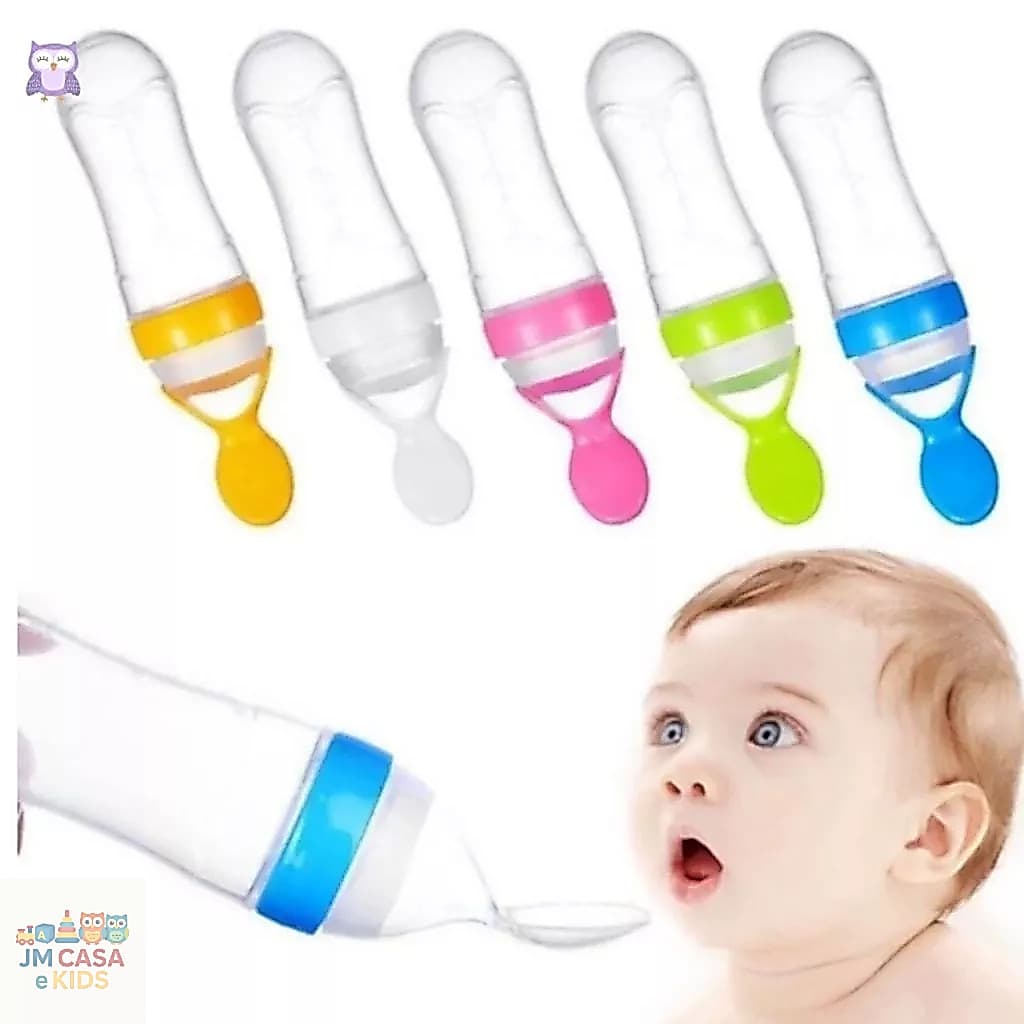 Colher Dosadora Silicone Infantil  Bebê  Porta Alimentação Papinha
