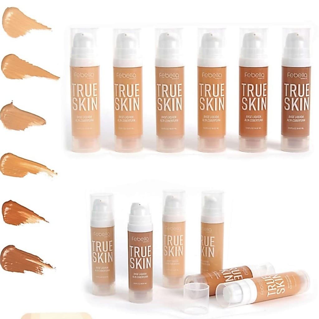 Base Liquida de Alta Cobertura True Skin Natural Febella BB5042