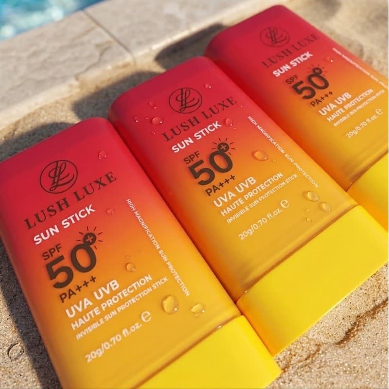 Protetor Solar Stick Lush Luxe FPS 50 PA++ Toque seco UVA UVB Facial Bastão Filtro Solar Prático