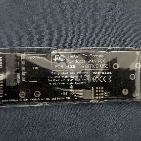 Adaptador Leitor SSD Apple MacBook 2012 Para PC/Case Externa Windows
