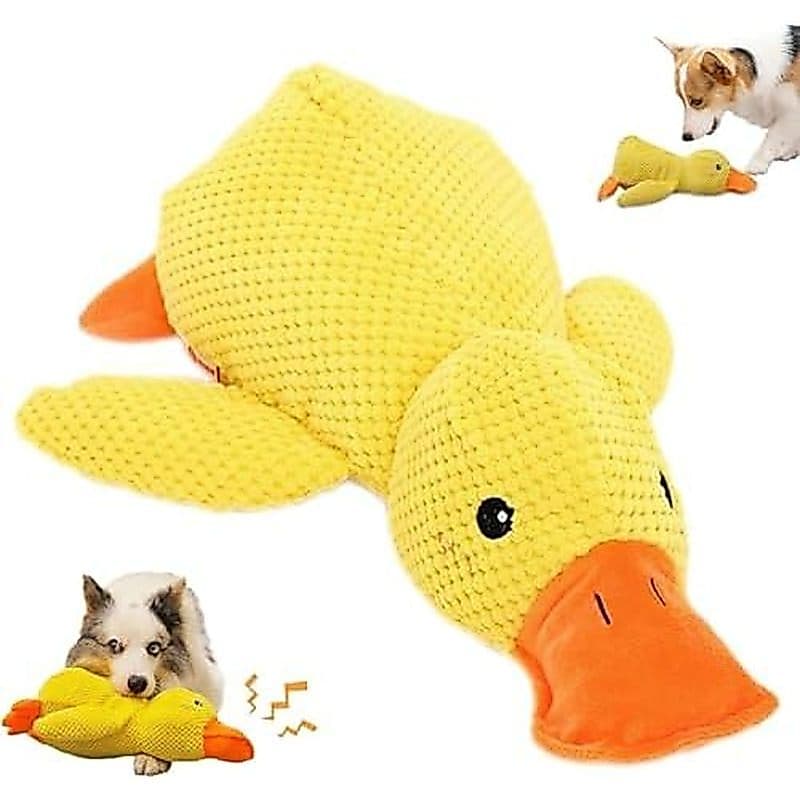 Pato calmante para cachorro suave, brinquedo para cachorro de pato amarelo novo estilo 2025, travesseiro calmante de pat