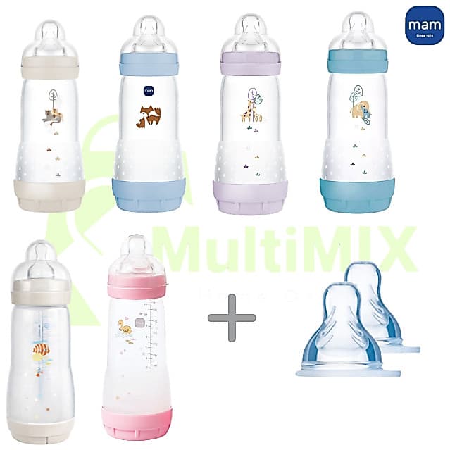 Kit Mamadeira MAM 320ml + Bico X 6m MAM Original Livre BPA Lacrada Fluxo Super Rápido ENVIO IMEDIATO