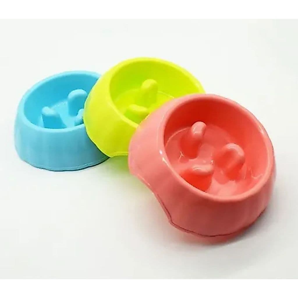 Comedouro Lento para Cachorro e Gato Antigulosidade – Pote Interativo com Obstáculos para Ração