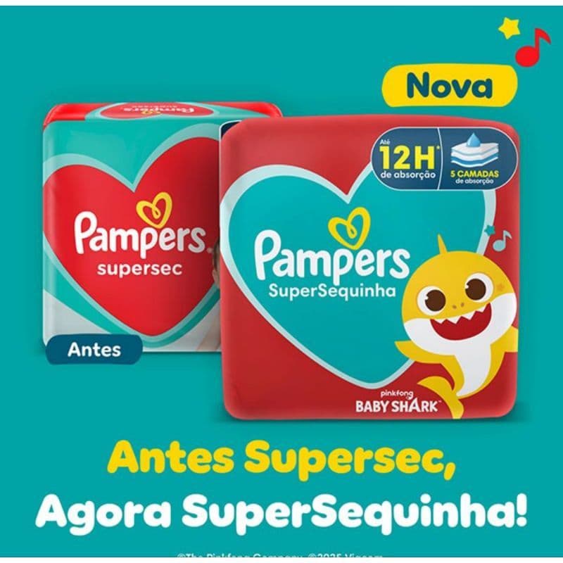 Fralda Pampers Super Sequinha Com Alta Absorção