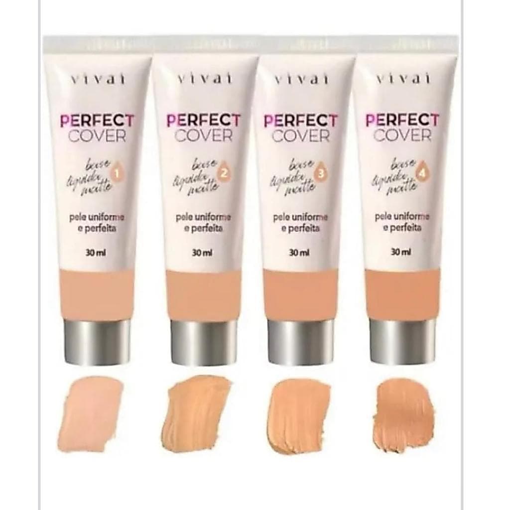 Base liquida Vivai Perfect Cover Disfarça pequenas imperfeiçoes  com efeito matte 30ML