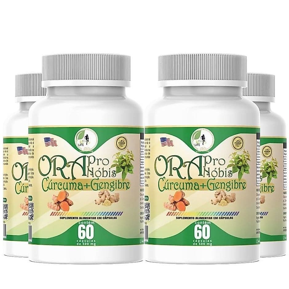KIT C/4 Un. Vitaminas Ora-Pro-Nóbilis 60 capsulas 500mg 100% Suplemento Natural e original fibras