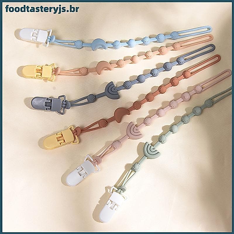 FTTJ 1 Peça Manequim Mamilos Titular Clipes Bebê Silicone Chupeta Corrente Clipe Bebês Dentição Brinquedo Presentes Para