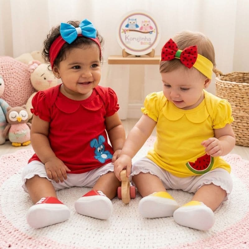 Fantasia Bebê Menina Conjunto Bebê Infantil Mesversário
