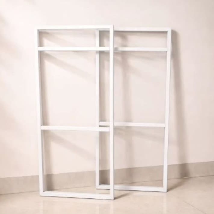 Kit Suporte Prateleira Estilo Industrial Prateleira Parede Branco Aço