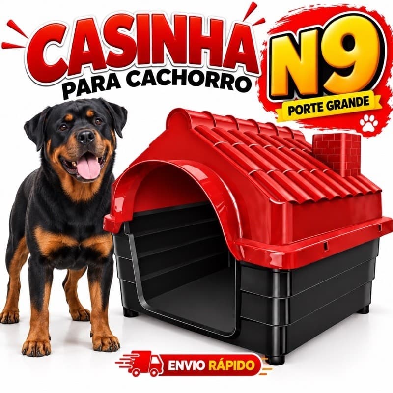 Casinha Plastica Para Cachorro N8 N9 Casa Desmontável Proteção Conforto Para Seu Pet
