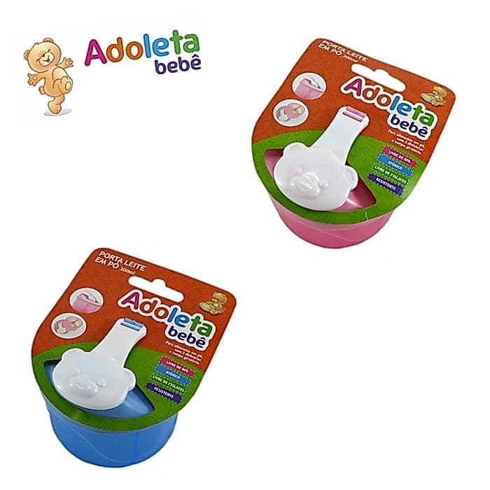 Porta Leite Em Pó Decorado Infantil Com 3 Divisórias 300ml Adoleta Bebê