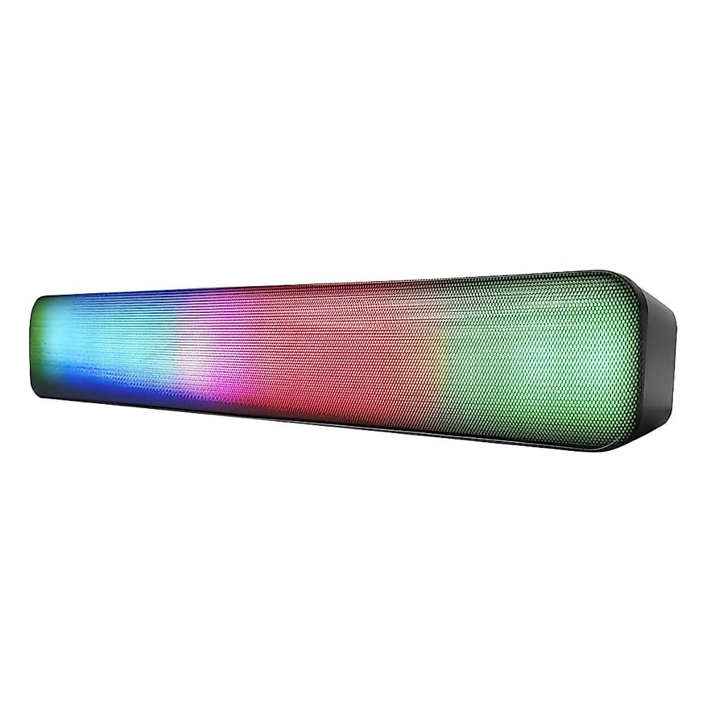 Caixa de som Soundbar Bluetooth Amplificada Para PC Gamer Notebook TV Com Led RGB FM
