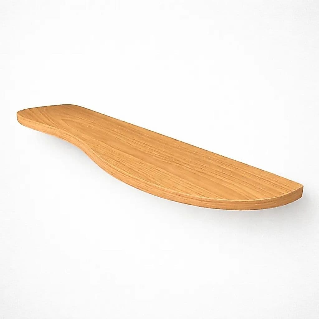 Prateleira de Parede Orgânica 20x120cm Louro Freijó MDF 18mm Suporte Invisível