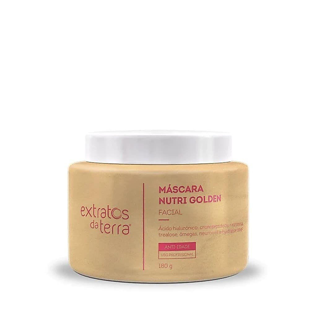 Máscara Nutri Golden Facial 180g Extratos da Terra Anti-Idade Hidratação Intensa Uso Profissional
