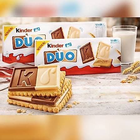 Kinder DUO Bolacha Com Chocolate Ao Leite Importado