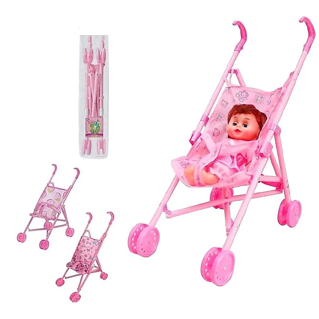Carrinho de Boneca Bebê Reborn Banho de Carinho Banheira e Acessórios