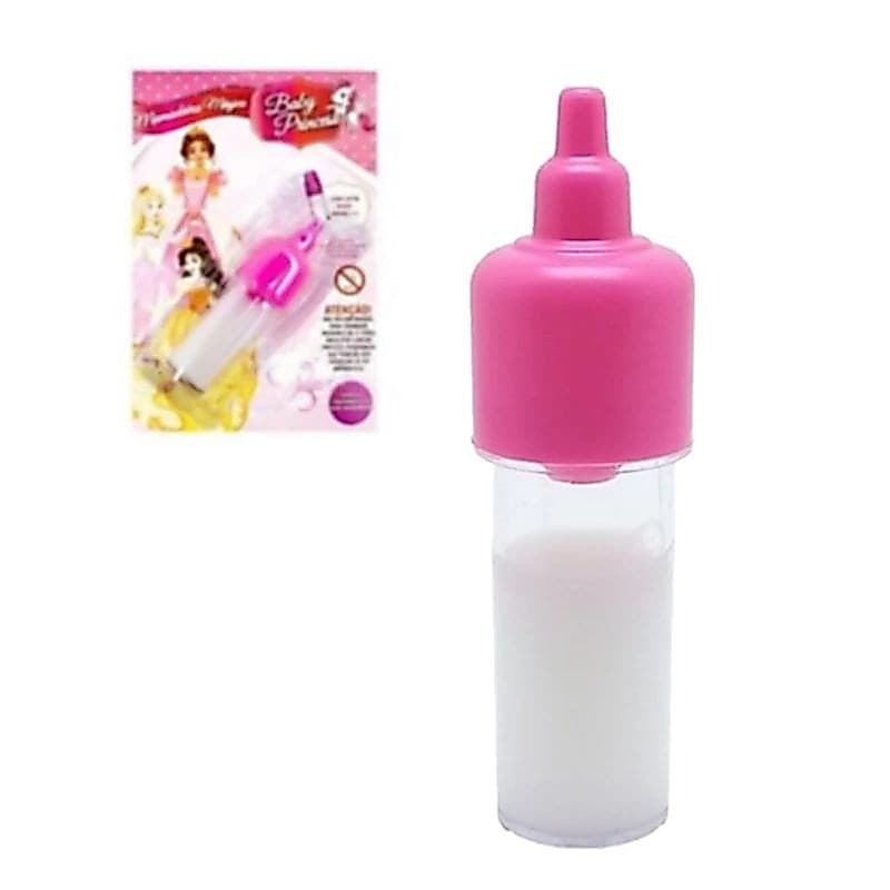 Mamadeira de brinquedo mágica com leite falso pra bonecas bebê reborn faz de conta