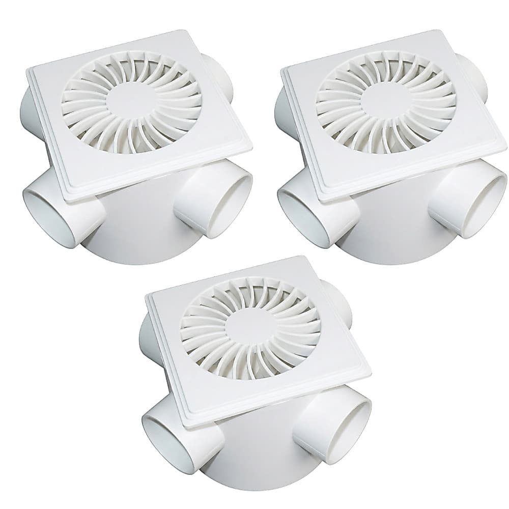 Kit 3 Ralo Caixa Sifonada Motinha 100x100x50 Anti Odor Grelha 10x10 - Onça