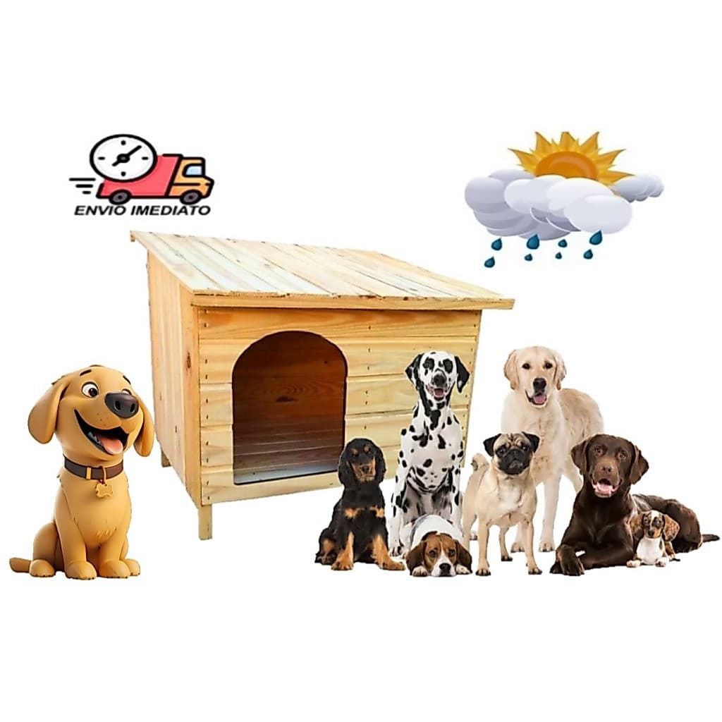 Casinha Casa Edícula de Madeira Para Cachorros Cães Gato Casa Pet Feito Madeira Pinus em 7 Tamanhos BIG HOUSE