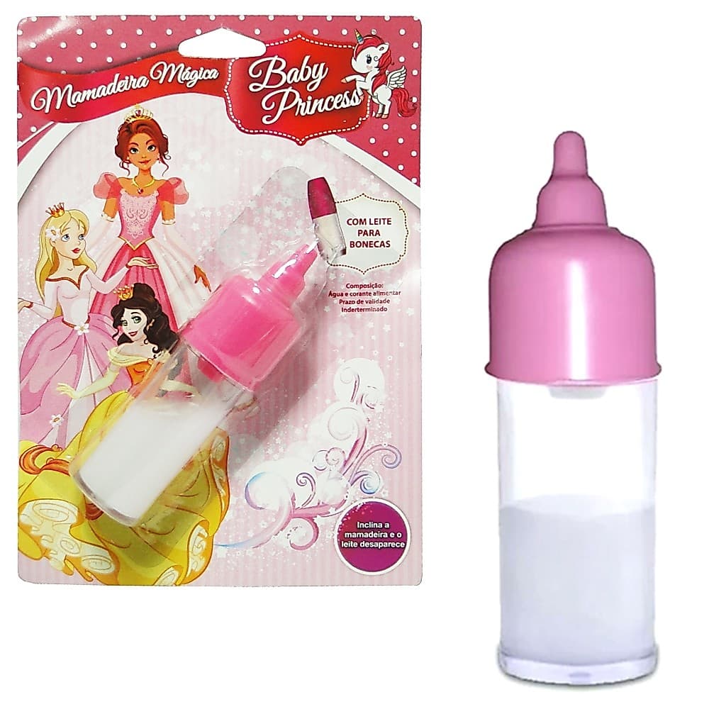 Mamadeira de boneca Leite brinquedo Infantil menina menino faz de conta - Mamadeira mágica