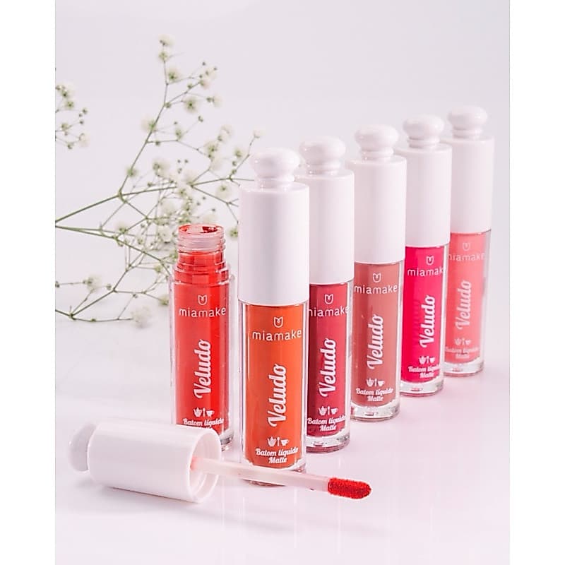 Batom Líquido Matte Veludo Mia Make – Hidratante, Efeito Matte e Cobertura Intensa