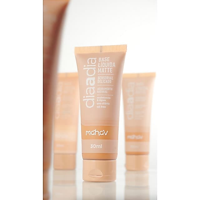 Base Líquida Matte Mahav Dia a Dia Cobertura Natural ENVIA NA HORA
