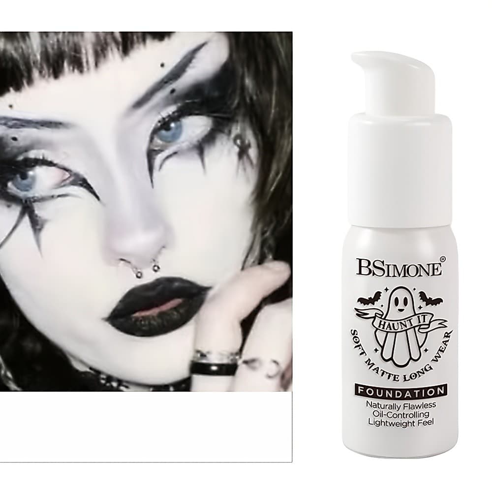 Base Líquida Branca De Cobertura Completa À Prova D'água , Pintura Facial De Cosplay De Halloween SFX Goth Para Palhaço 