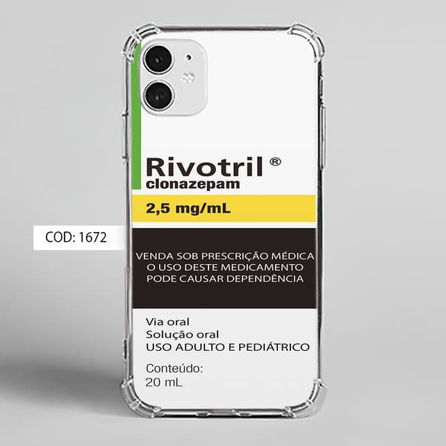Capa Capinha Case de Celular Personalizada Rivotril