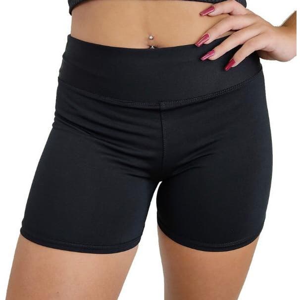 Shorts Legging Poliéster Fitness Leg Meia Coxa Academia Casual Crossfit Feminino