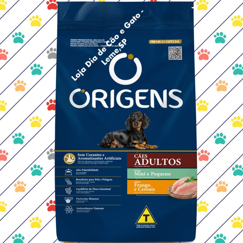 Ração 10Kg - Origens Cães Adultos Sabor Frango - Raças Pequenas Cachorro