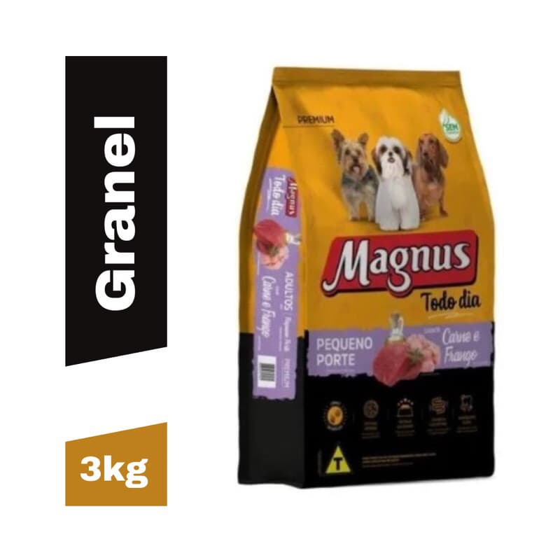 Ração Para Cachorro Magnus Todo dia Raças Pequena 3Kg - Ração Cachorro