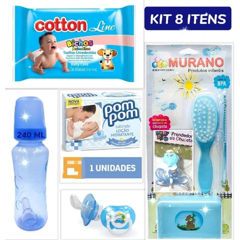 Mamadeira Petita Kit Bebê 8 itens Higiene bebê promoção presente enxoval do bebe lembrancinha maternidade