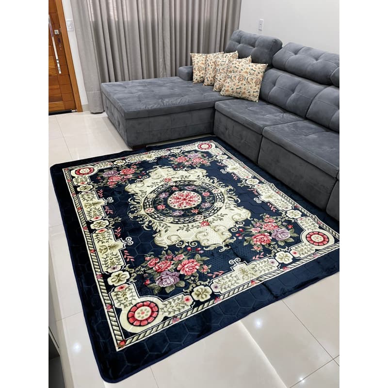 Tapete sala antiderrapante veludo estampado indiano 3d 200x240  promoção Oferta