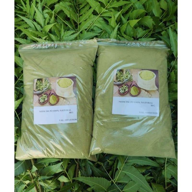 2kg Neem em pó orgânico 100% natural uso humano pet Agrícola
