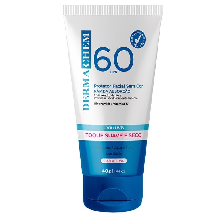 Protetor Solar Facial Super hidratante FPS60 sem cor 40g