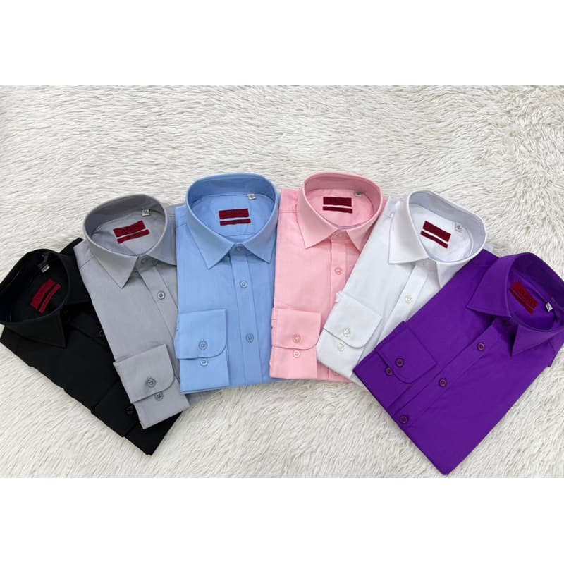 Camisa Social Masculino Lisa Com Elastano Slim Fit Manga Longa Sem Bolso  - Ester Social