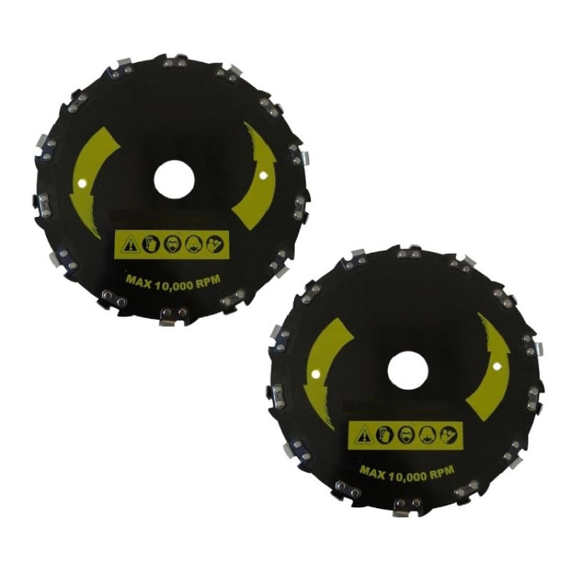 Kit 2x Disco com Dente De Motosserra Roçadeira a Gasolina - Qualidade