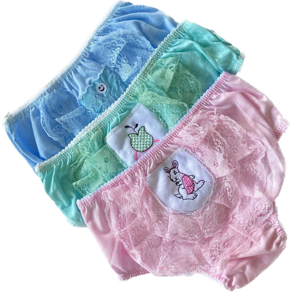 KIT 4 Calcinha Infantil Bunda Rica Bebê Tapa Fralda Menina