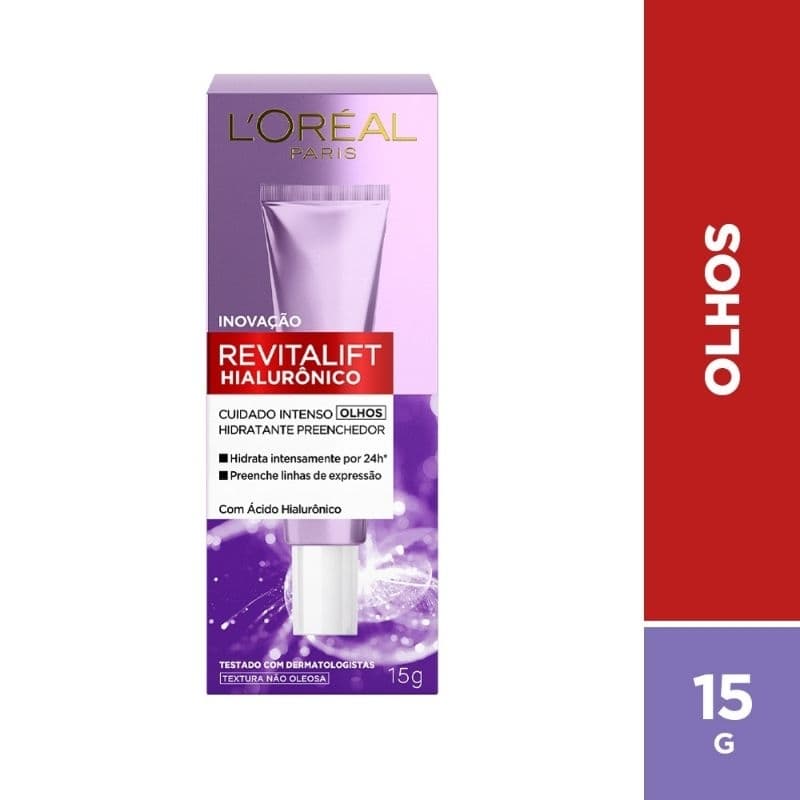 Creme Hidratante para Olhos Anti-idade L'Oréal Paris Revitalift Hialurônico, 15g
