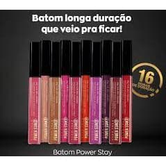 Batom Líquido Power Stay Avon efeito Matte sem glitter ou Matte com glitter 7ml