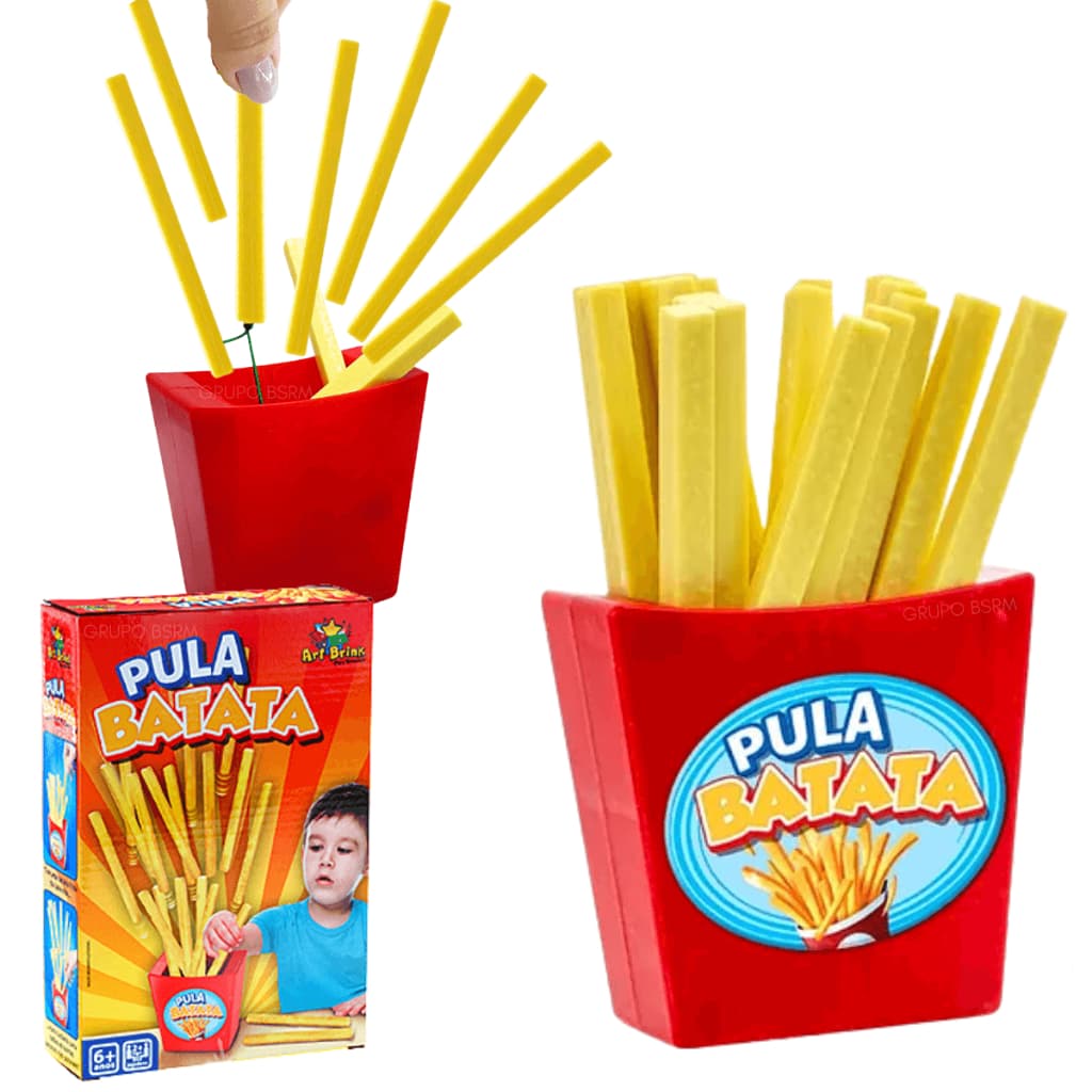 Jogo Pula Batata Puxa Batatinha Frita Brinquedo Jogos de Mesa Infantil Criança Brinquedos Família