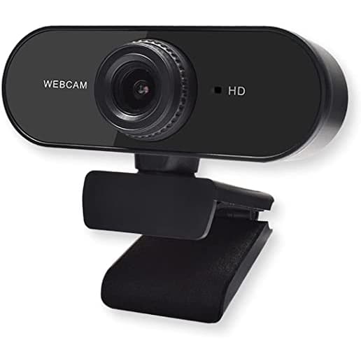 Webcam 1080P com Microfone, Full HD, com foco automático rotativo de 360º