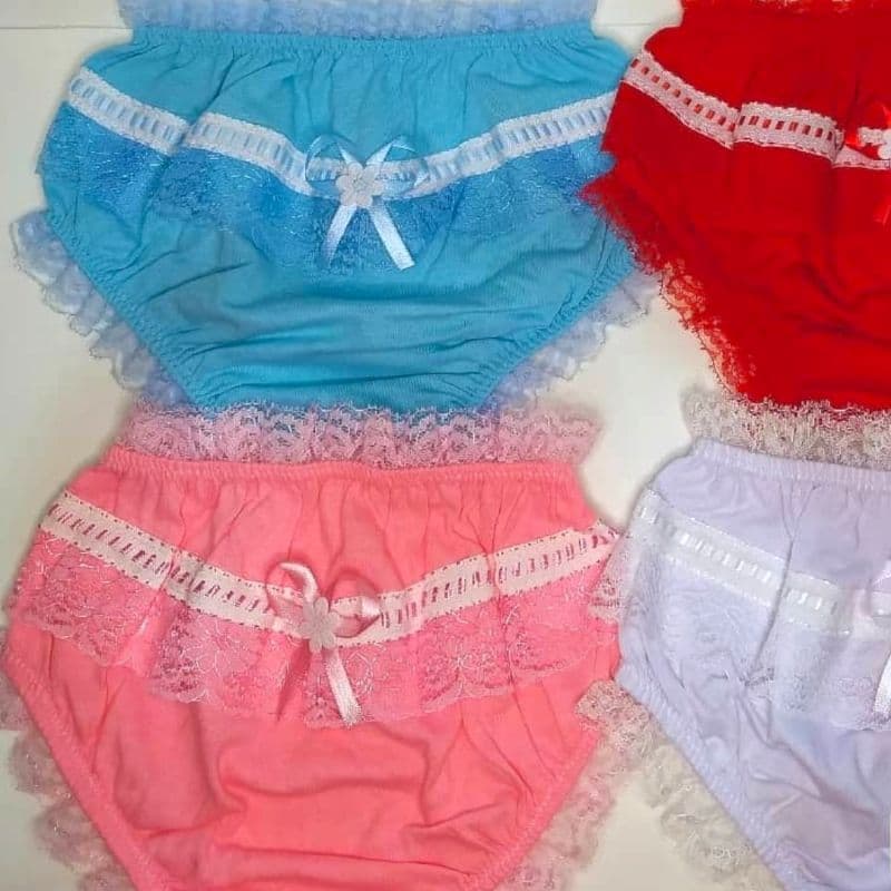 kit c/ 10 Calcinhas Bunda Rica Bebê Tapa Fralda  Algodão