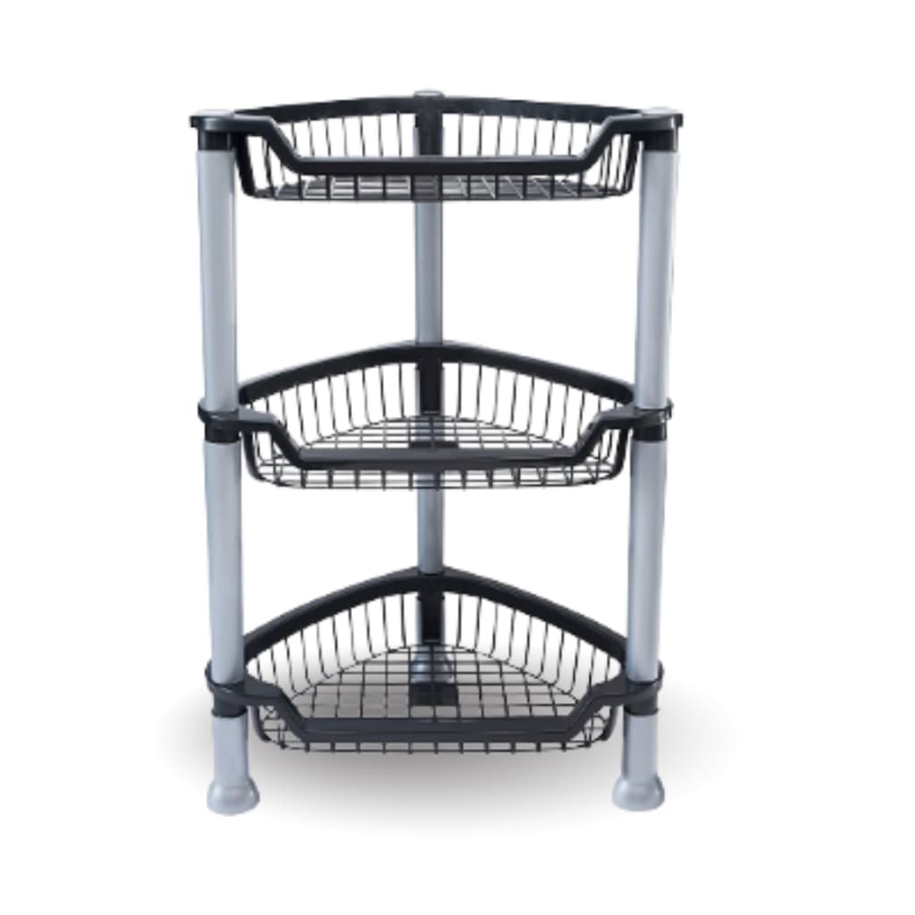 Fruteira De Chão Multiuso Cozinha Organizador Triangular Prateleira Desmontavel Tripla