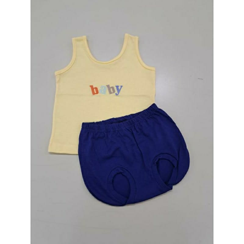 Conjunto Regata Bordada com tapa fralda Daya em Algodão para Recém Nascido